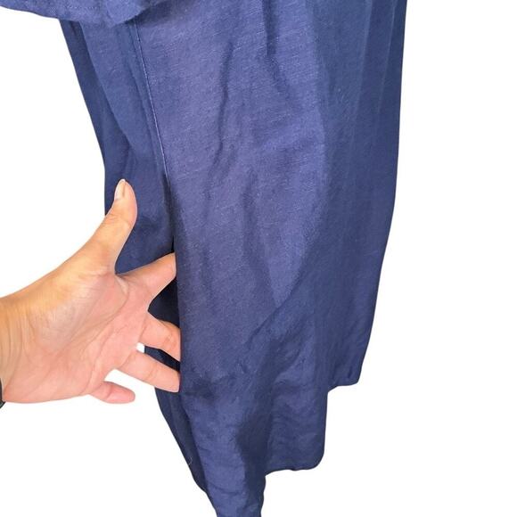 Tommy Bahama St. Lucia Off The Shoulder Ruffle Dress With Navy Blue Medium - Picture 4 of 11